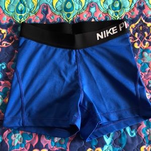 Blue Nike Pro spandex